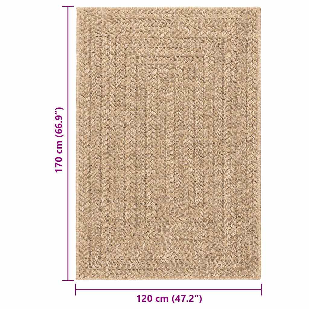 vidaXL Tapis 120x170 cm aspect jute intérieur et extérieur - 8