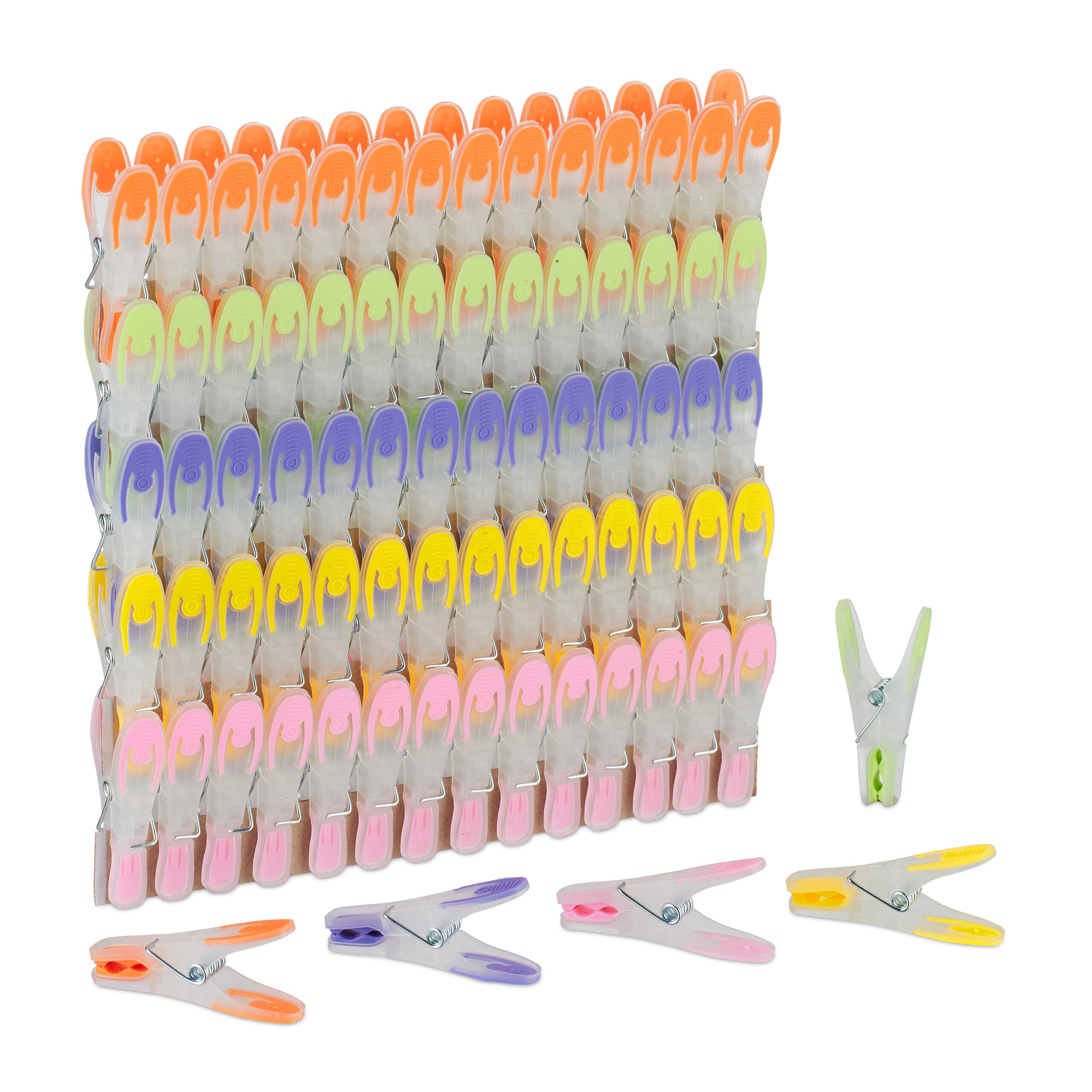 Pinzas para la ropa, Soft Grip, 75 unidades, pinzas antideslizantes ...