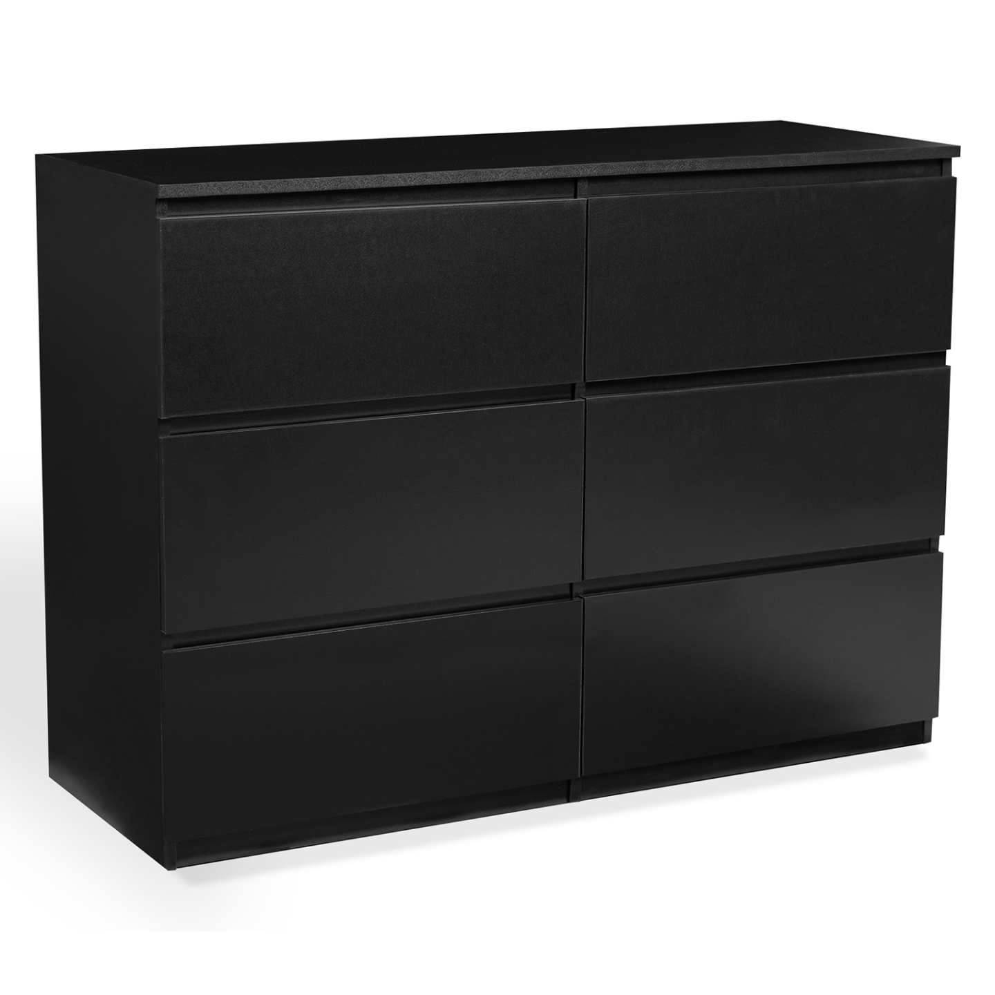 Commode 6 tiroirs TOMI 110 cm bois noir - 2
