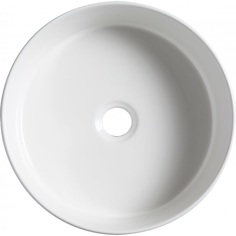 Vasque à poser ø37cm - Blanc brillante -Rebords fins - Andria - 4