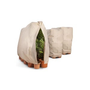 MWZEAUL 2 Pezzi Cappuccio Protezione per Piante Inverno, 180 x 120 cm Telo per Piante Inverno Antigelo, con Cerniera e Coulisse, Resistente agli Strappi, Riutilizzabile Protezione Invernale Piant