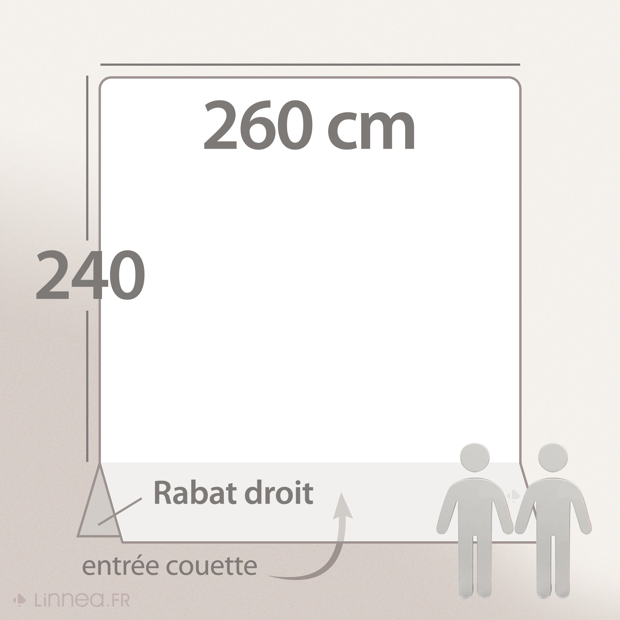 Housse de couette 260x240 cm Satin de coton PANTHEON Bleu clair - 6