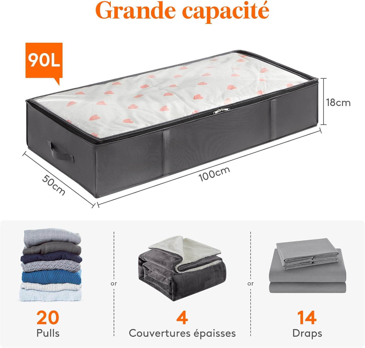 Contenitore Sottoletto Con Finestra Di Osservazione E Maniglia, 75X42X16Cm Scato