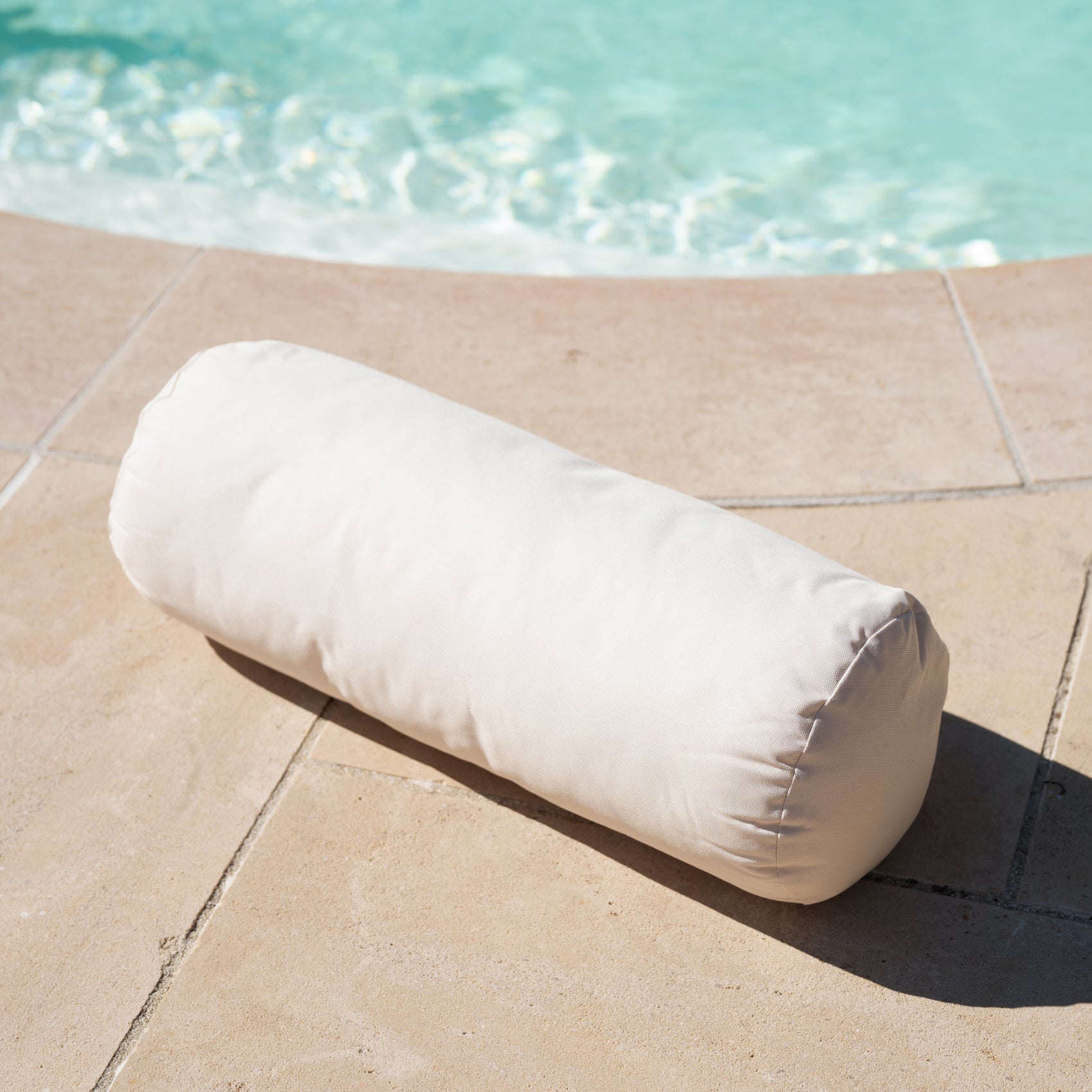 Traversin extérieur imperméable et déhoussable MINORQUE - Ecru - 20x50 cm - Polyester - 3