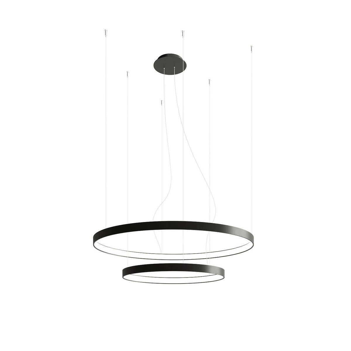 Lampa wisząca RIO LED 55W Ciepła biel 7272lm czarna wym: 150 x 78 x 78 cm Thoro Lighting