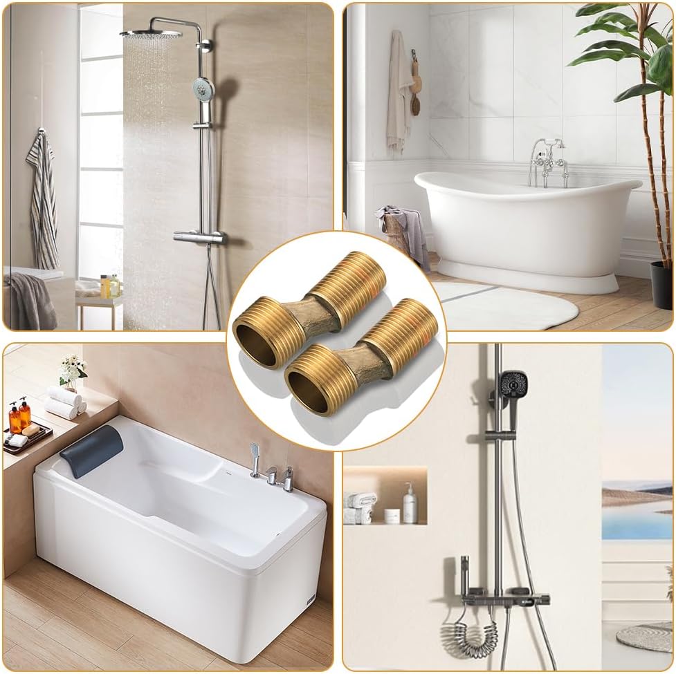 Lot de 2 adaptateurs pour robinet de douche, 3/4