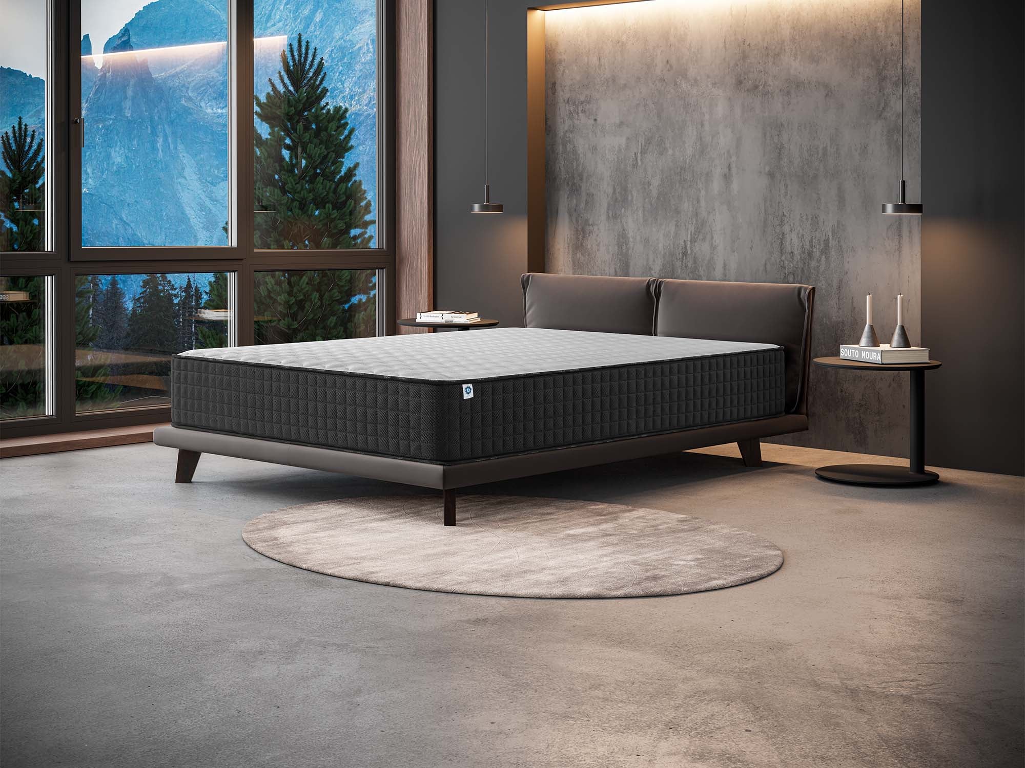 Matelas Titanium 180x200 cm - Mousse à mémoire de forme HR - Blue Latex - Très épais 30 cm - 7 Zones - Respirant - Hypoallergénique - 2