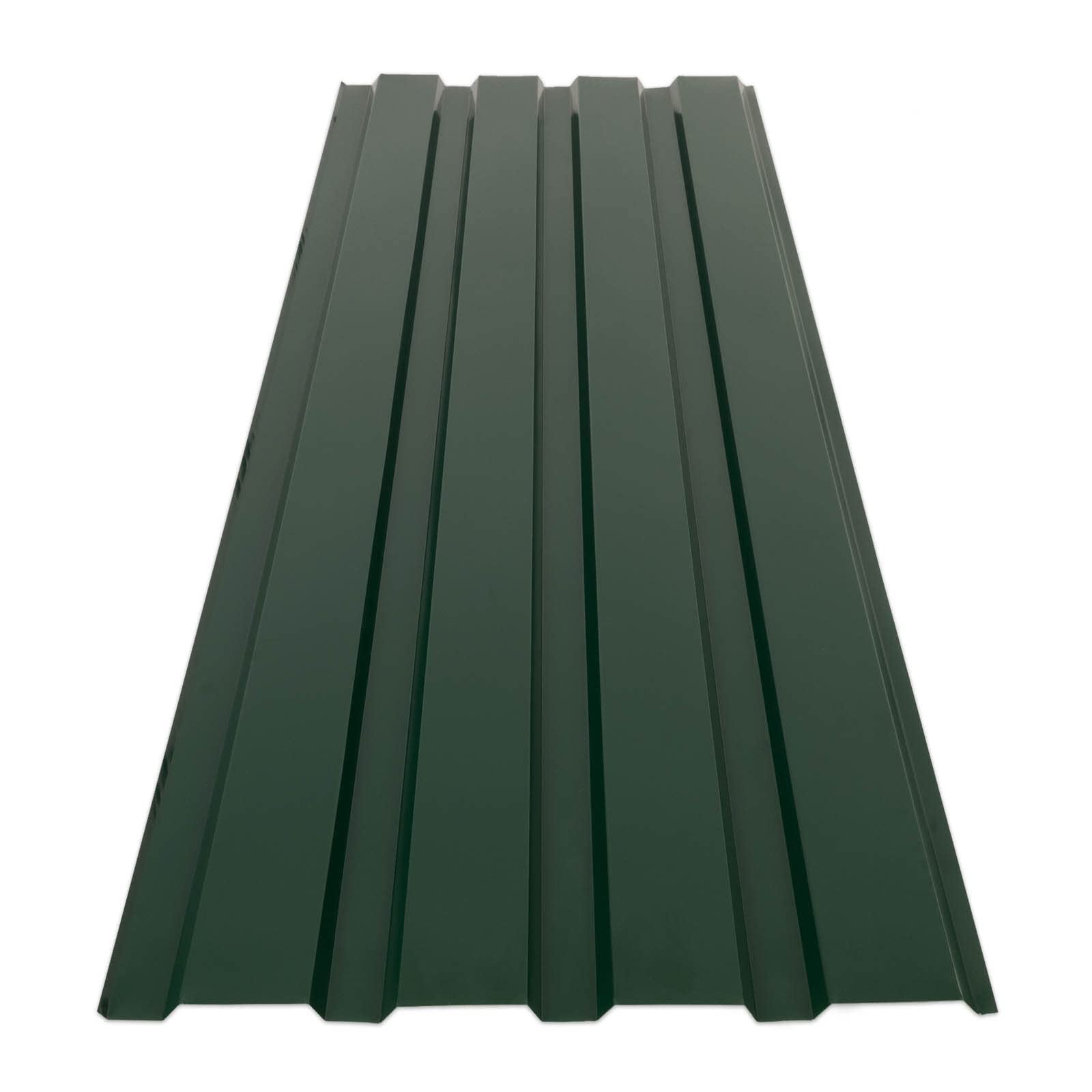 Lot de 15 tôles Couverture métallique Tôle avec vis Épaisseur : 0.25 mm, 115 x 45 cm, Vert - 8