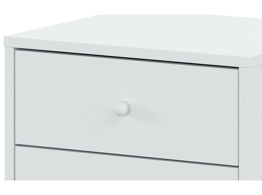 Chevet scandinave ZORA 3 tiroirs L40cm x H56cm - Blanc - 4