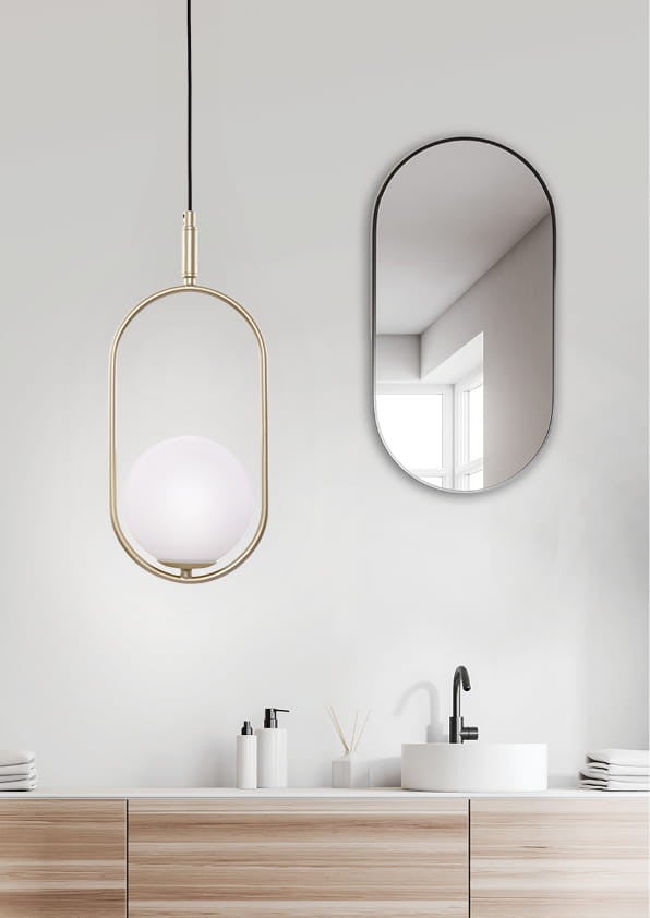 Lampa wisząca Cordel mosiądz biała 1xG9x28W szklana kula wym: 120 x 18,5 x 15 cm szkło Candellux - 2