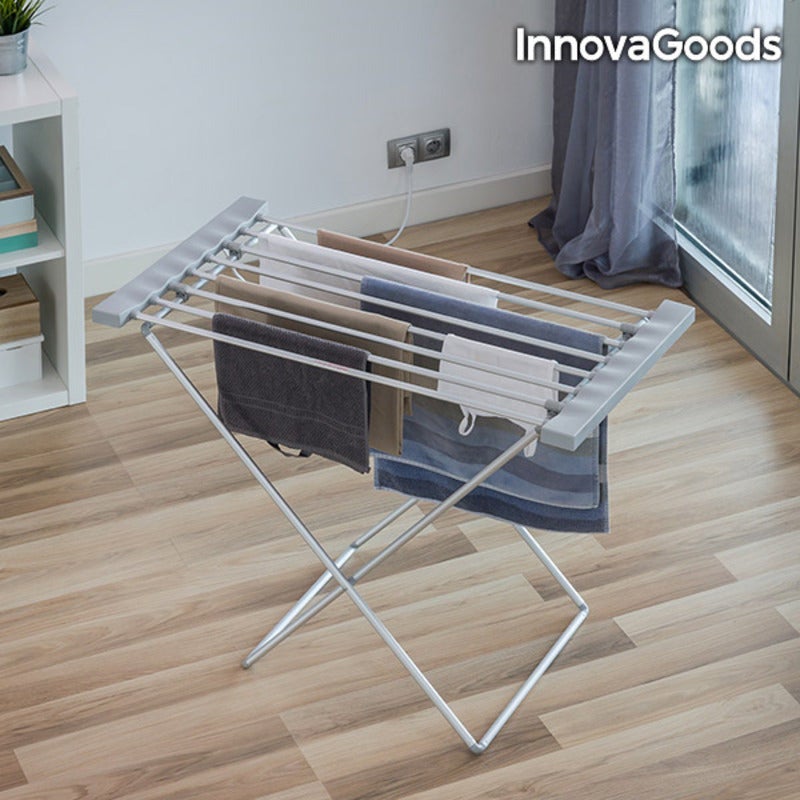Innovagoods Tendedero Eléctrico Plegable 120W (8 Barras) Gris , Leroy Merlin