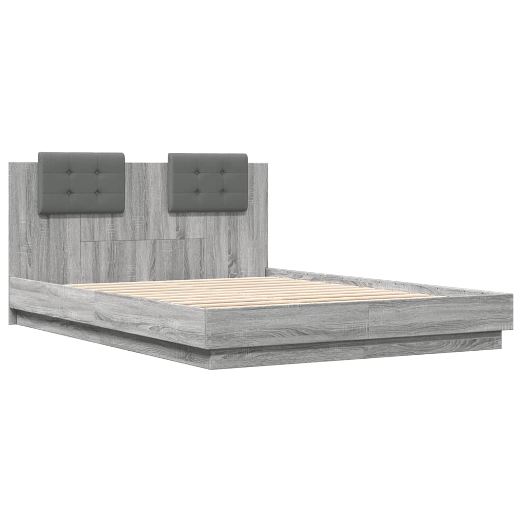 Cadre de lit sans matelas gris 140 x 200 cm - 3