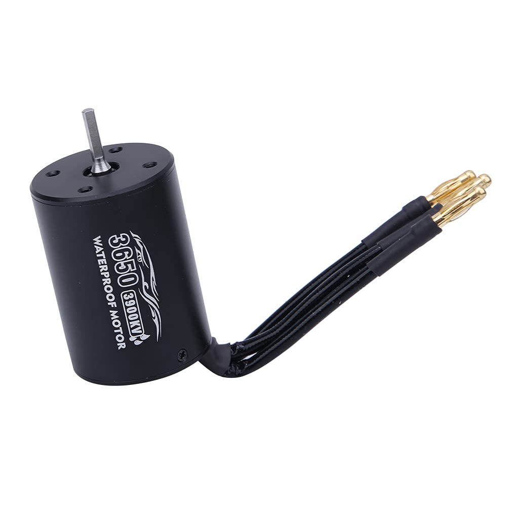 Accessoire moteur RC 3650, moteur sans balais à couple élevé pour voiture RC HSP 1/8 1/10, noir (3100KV