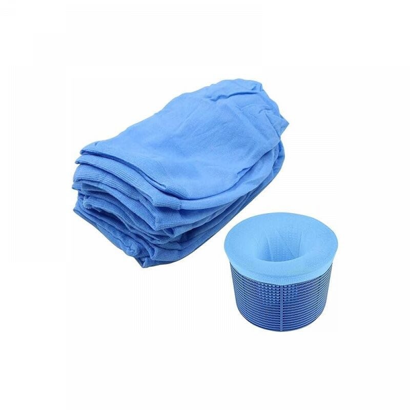 Skarpety do skimmera basenowego (10 sztuk*1), wytrzymały niebieski elastyczny nylon do koszyków, filtrów, liści, pyłków i owadów