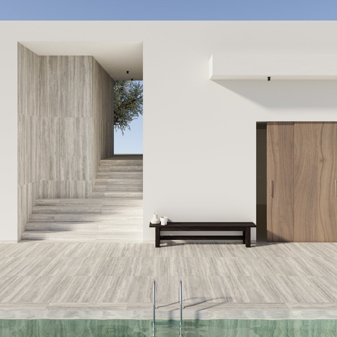 Roma Vein Silver - Travertino 20 mm Outdoor - Piastrelle 60x120x2 cm 20 mm - MTR 5002 60x120 GRIP R11 20 mm - 4