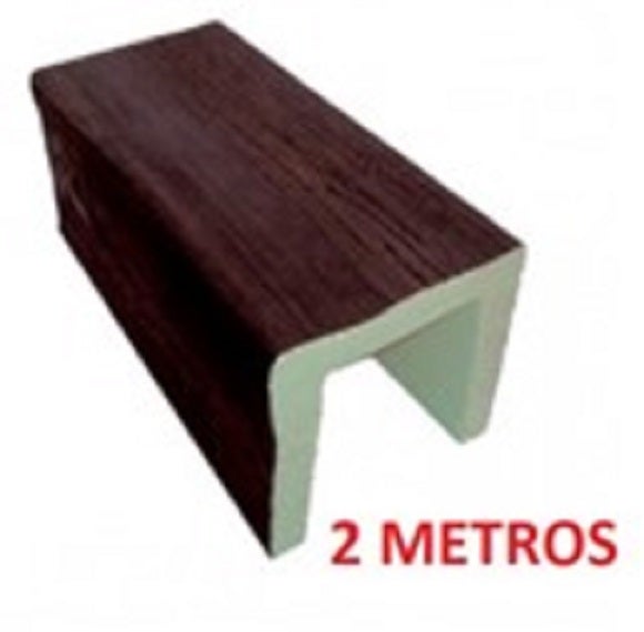 Viga Imitación Madera 15cm de ancho x 15cm de alto x 2m de largo color Decape medio decorativa de poliuretano VU0012-2D-M - 3