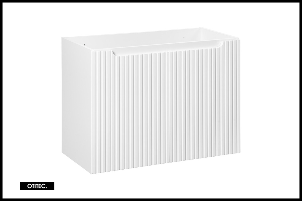 Mueble bajo lavabo 80 cm - blanco - 2 puertas - volta