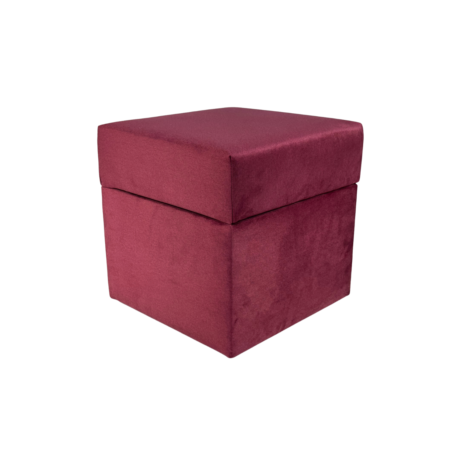 Pufa otwierana kwadratowa ELEMENT 40x40 cm delikatny łatwoczyszczący welur trudnopalny ze schowkiem stylowa fuksja