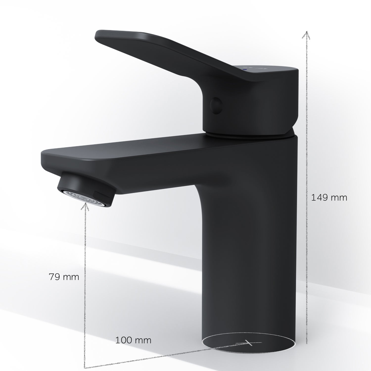Mitigeur de Lavabo, Robinet de Lavabo avec bonde clic clac, Robinet de lave-mains, Noir, taille S, FXA82122 AM.PM - 8