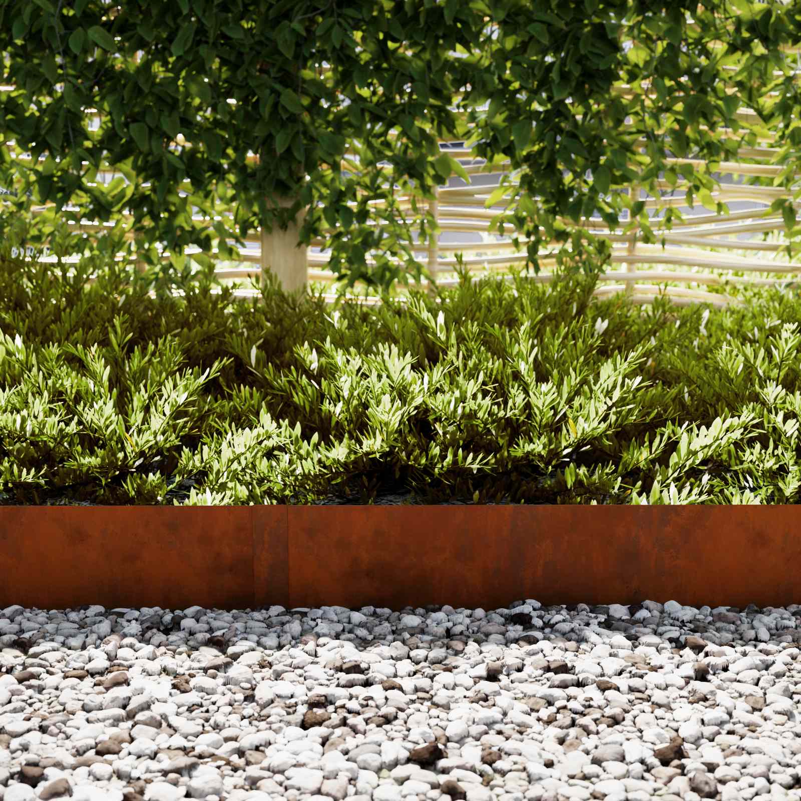 Bordure de Pelouse 50 pcs Marron 100 x 0.05 x 20 cm vidaXL - 4