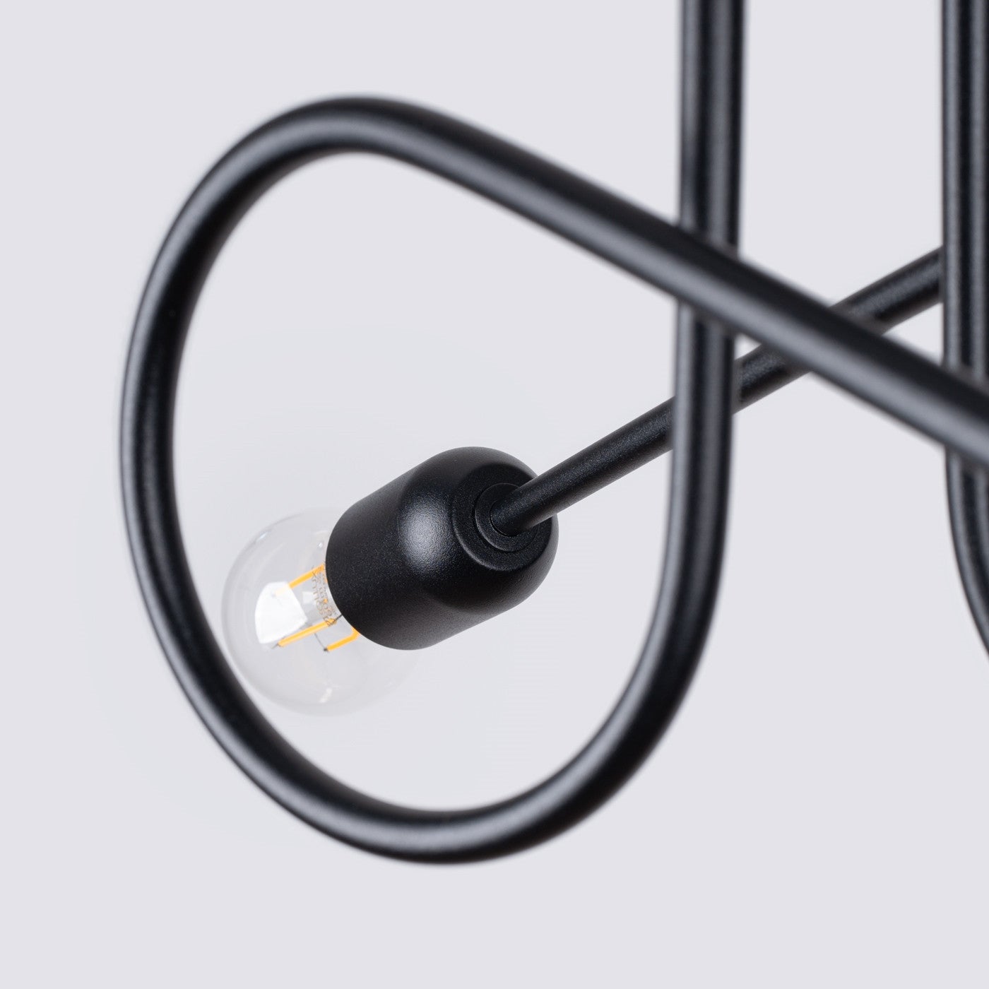 Lampa sufitowa wisząca Loop czarna 2xE27x15W wym: 25,5 x 57 x 18 cm metal Sollux Lighting - 8