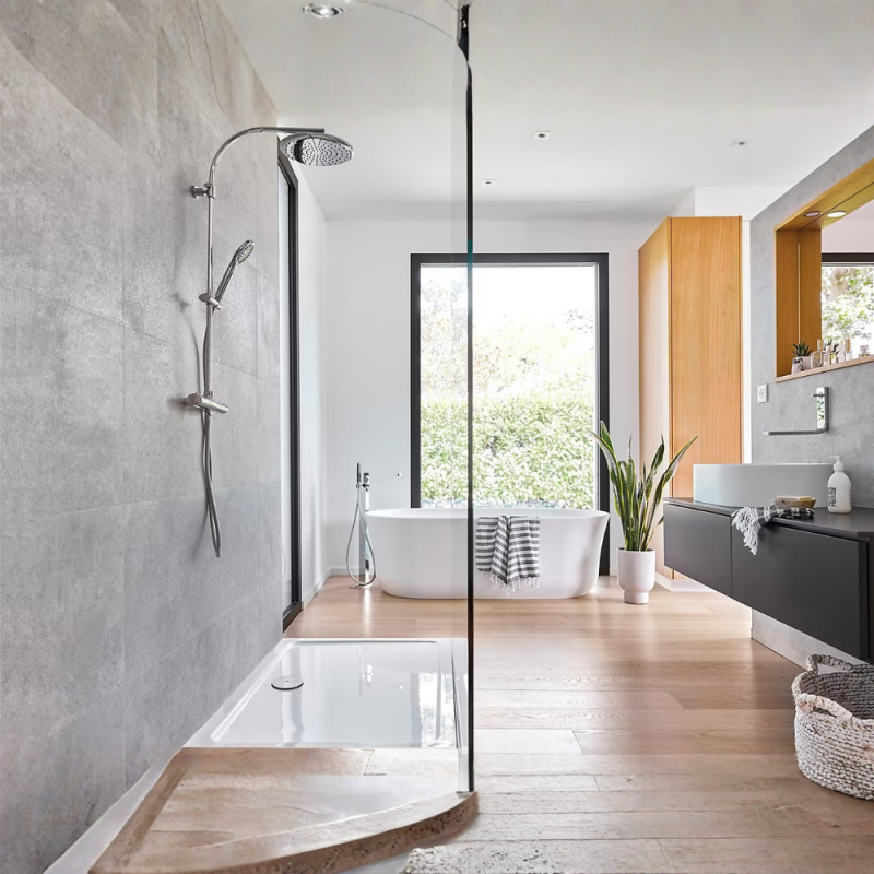 Bonde de douche extra-plate WIRQUIN Slim+ D90 dôme ABS chromé - 2