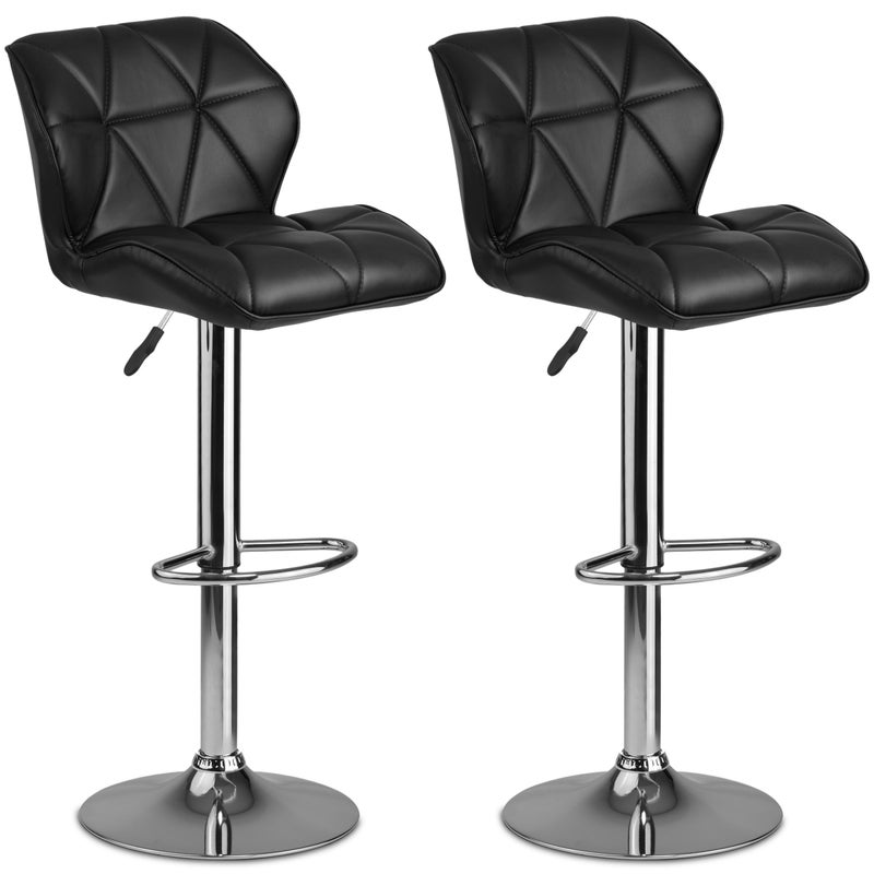 Hoker krzesło barowe obrotowe regulowane czarne – 2 sztuki Sofotel