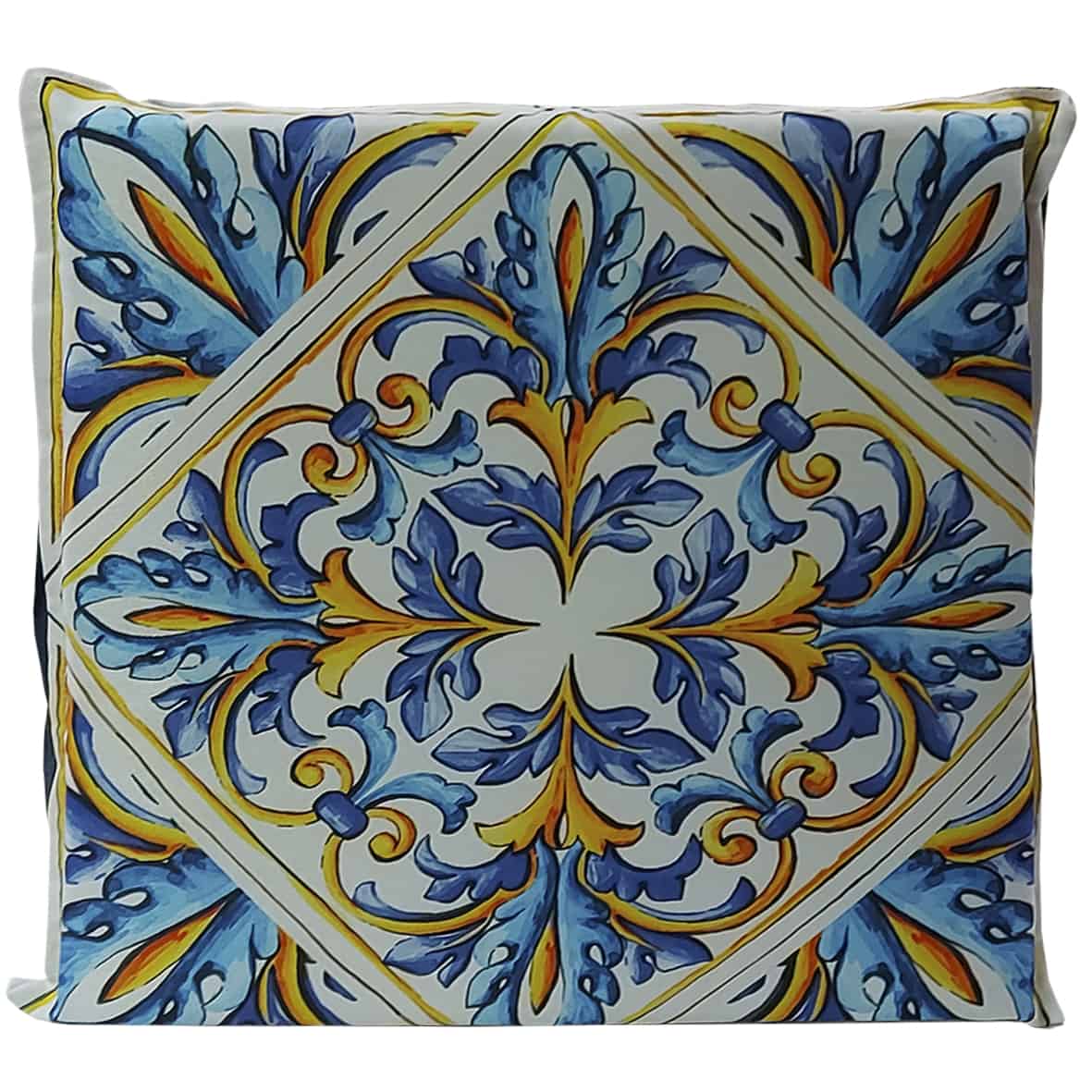 Set 2 Cuscini Sedia Sorrento - Stampa Digitale, 40x40cm, Con Lacci, Giallo - Foto 3