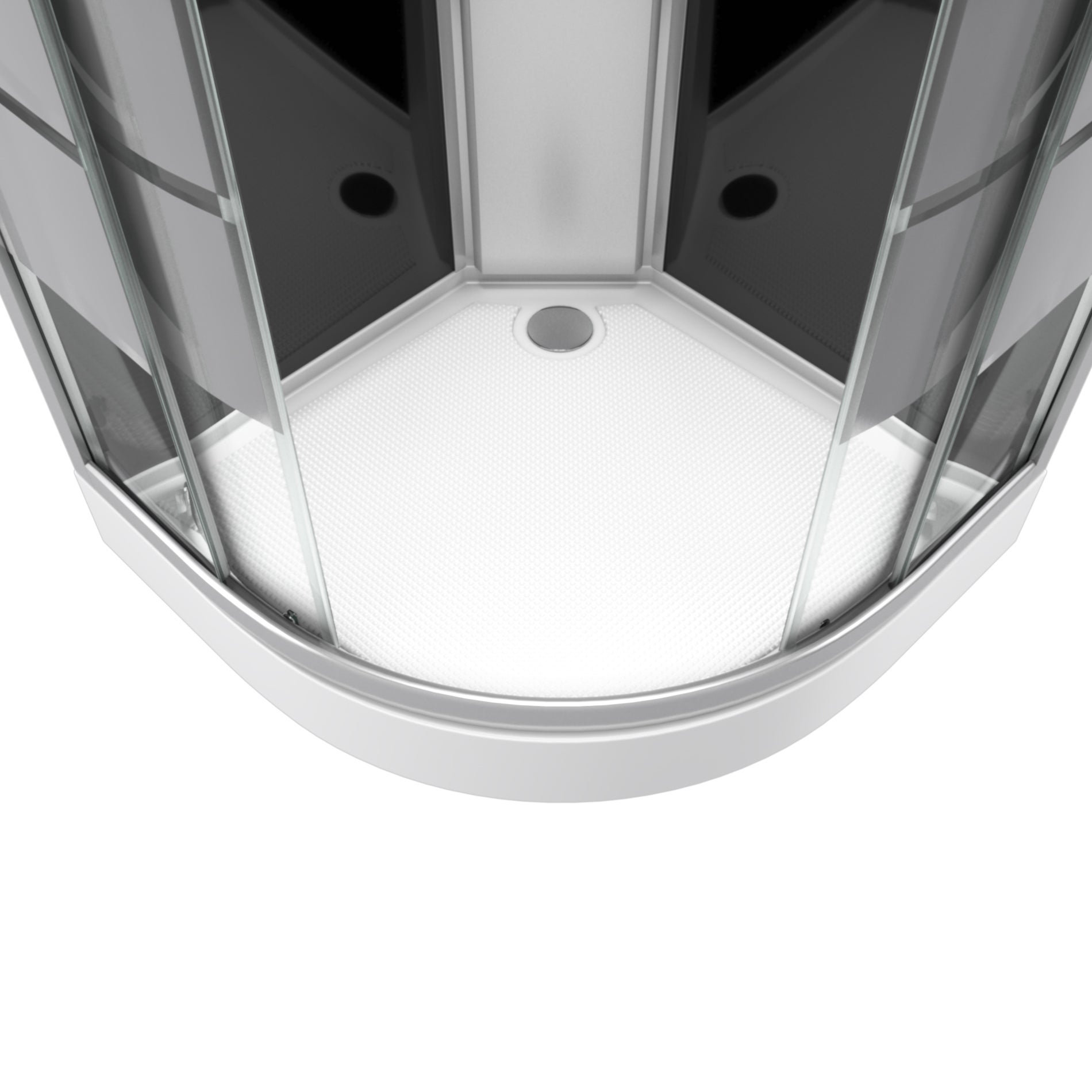 Cabina doccia semplicemente striscia bloccata 1/4 cerchio - 4