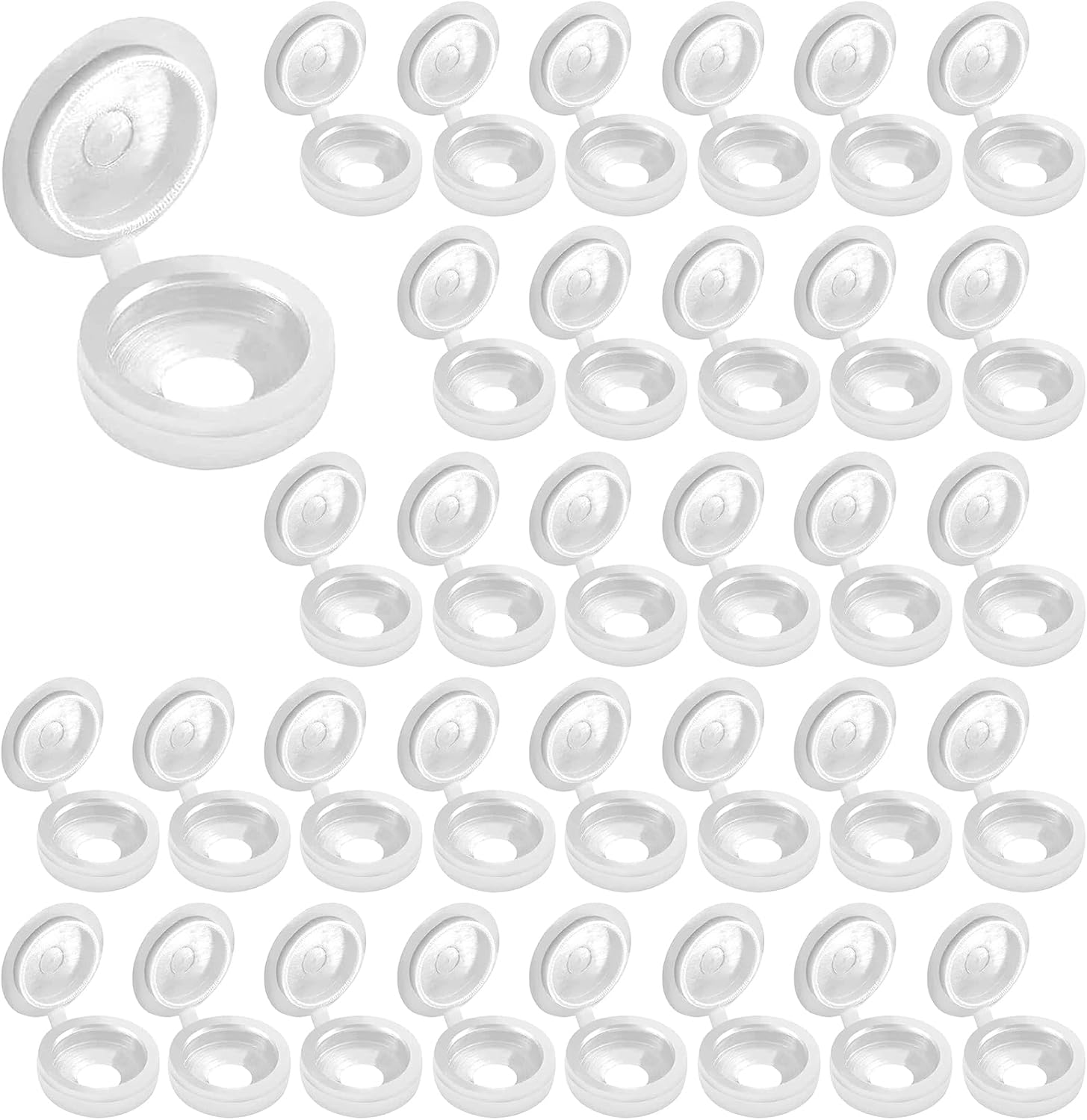 100 sztuk plastikowych zaślepek na śruby, osłon na nakrętki, zaślepek na śruby, poprawia wygląd i chroni śruby, białe