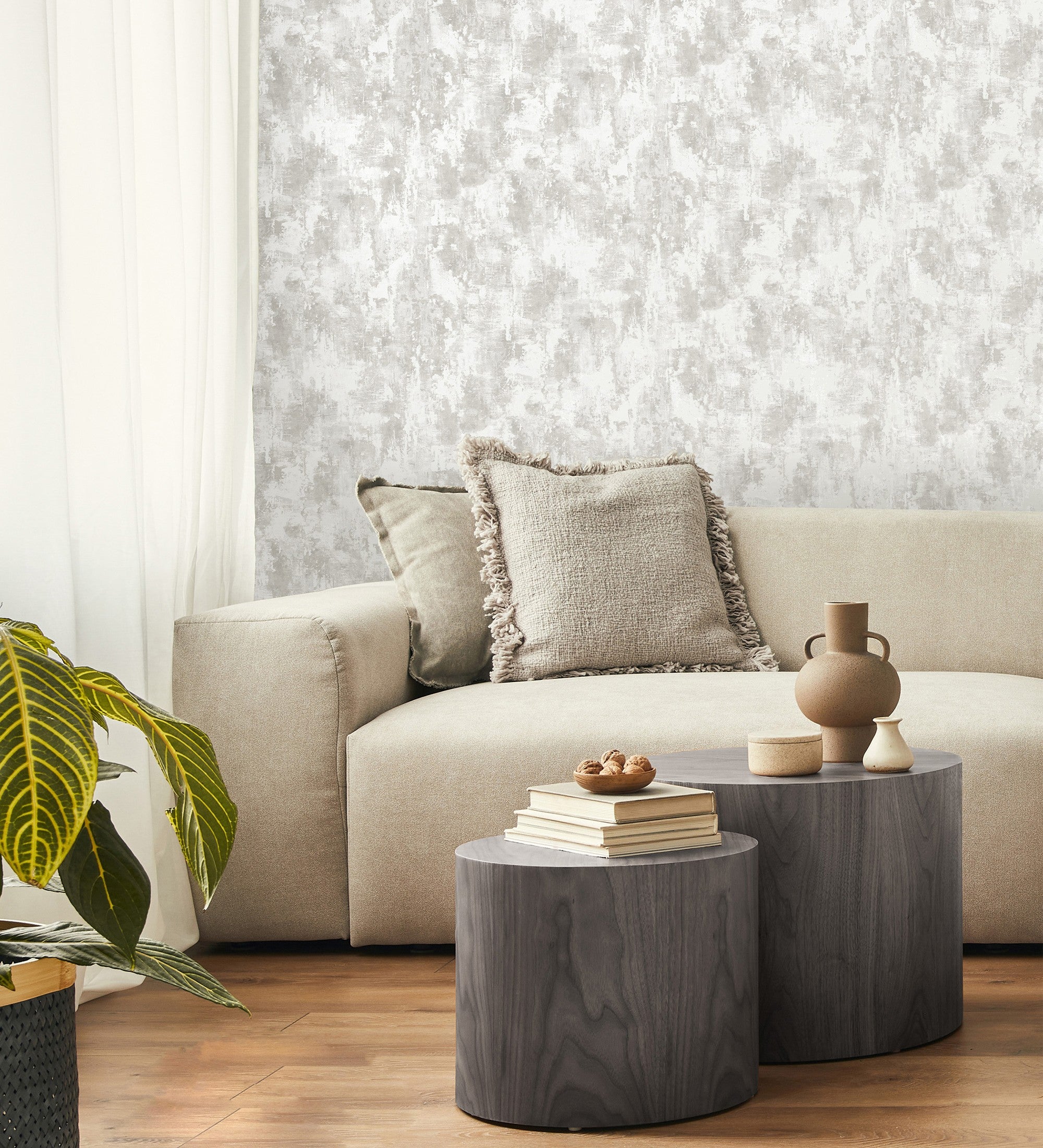 Papier peint stuc effet nacré blanc - Velkan 681969 de GAULAN - Rouleaux de 10 m x 0,52 m - 5