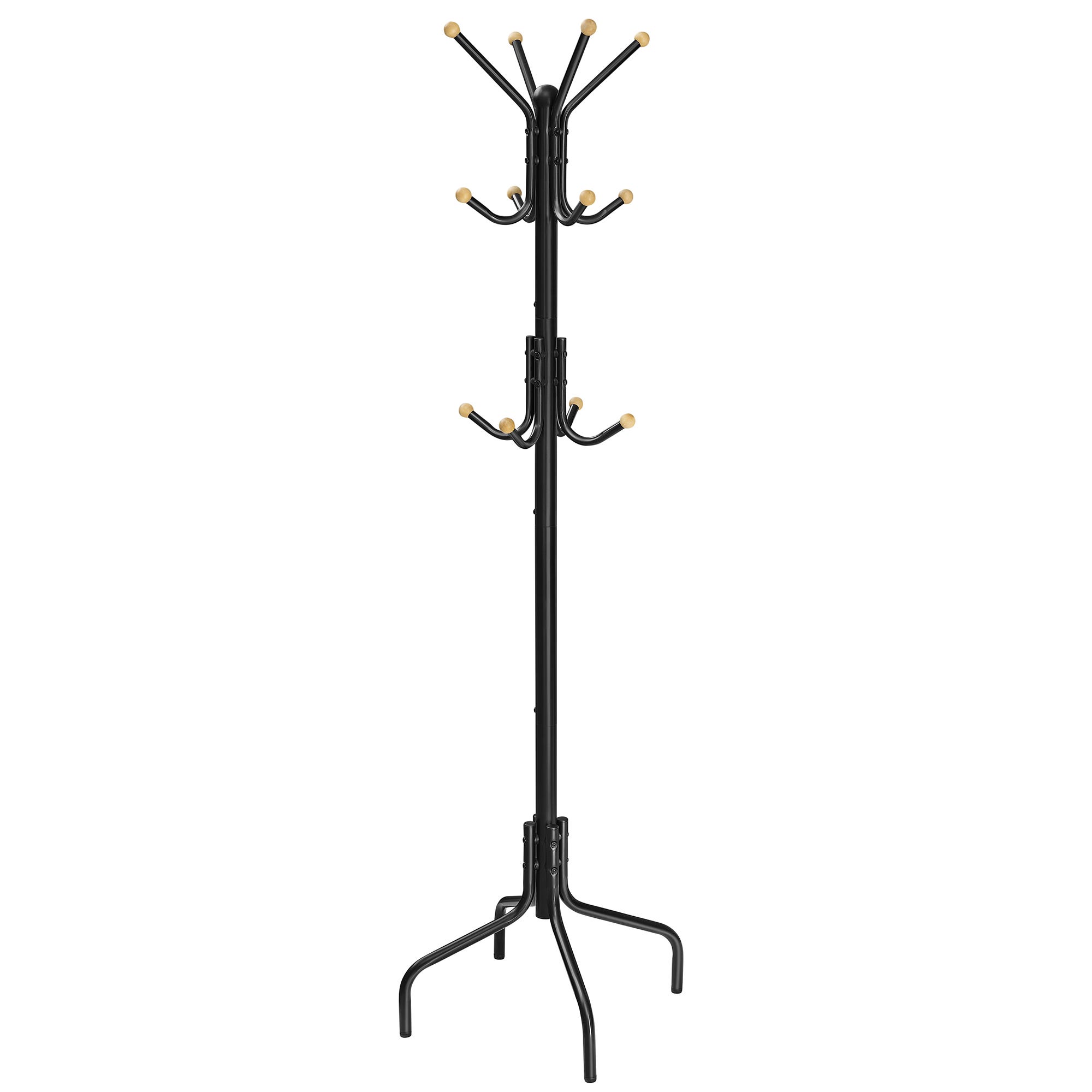 Perchero de Pie, Perchero de Metal con 12 Ganchos, Patas, para