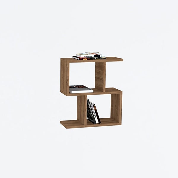 Table D'appoint Fine 3 Niveaux – Avec Panier Tissu, 40x20x66 Cm, Marron Rustique – Pour Petit Espace, Salon, Chambre