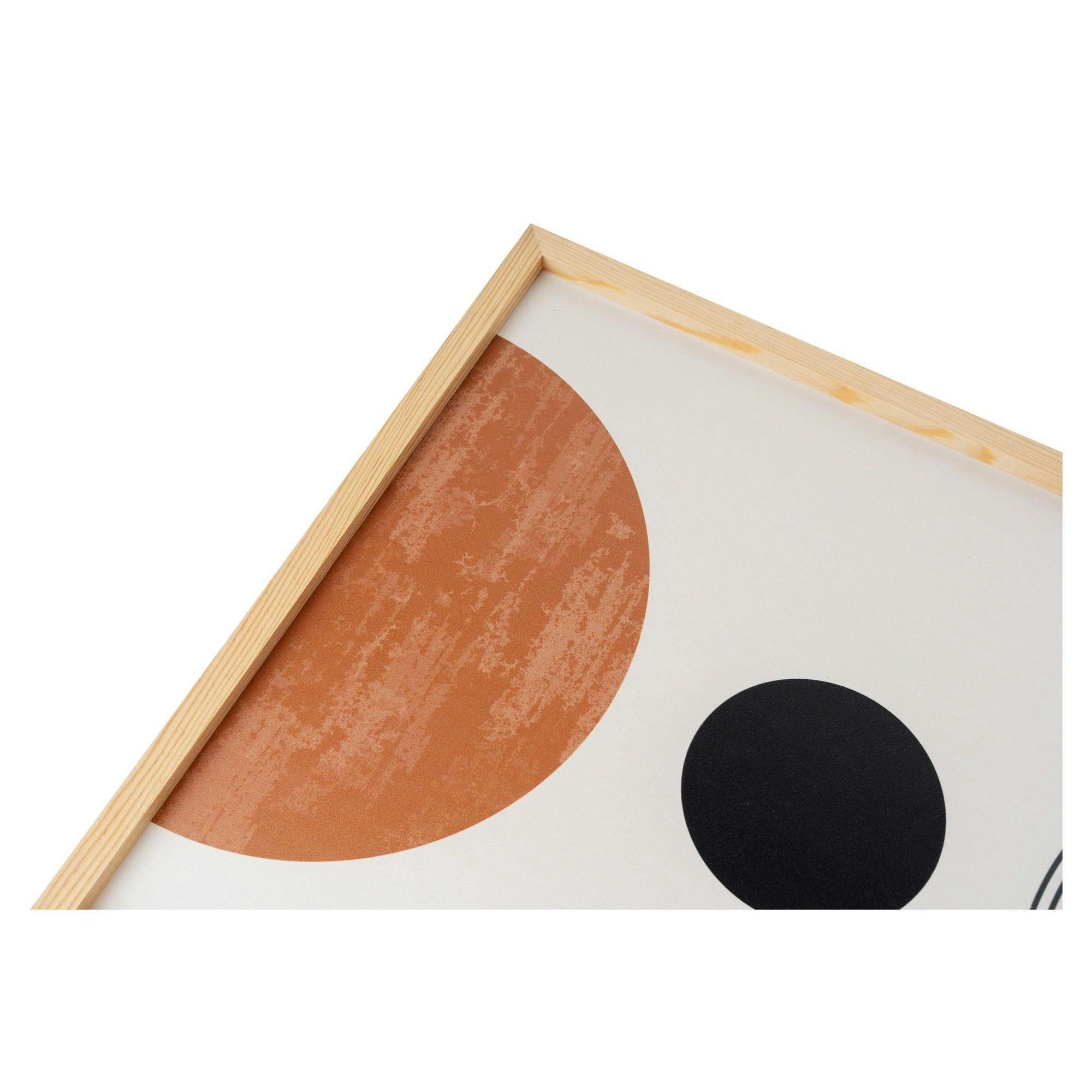 Tableau abstrait noir et brun – thème soleil (lot de 3) - 5