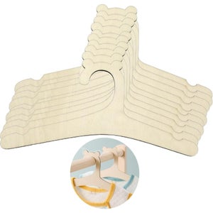10 Cintres Enfants En Bois De Hêtre Naturel - Solides Et écolos - Pour Petite Garde-robe Ou Chambre D’enfant