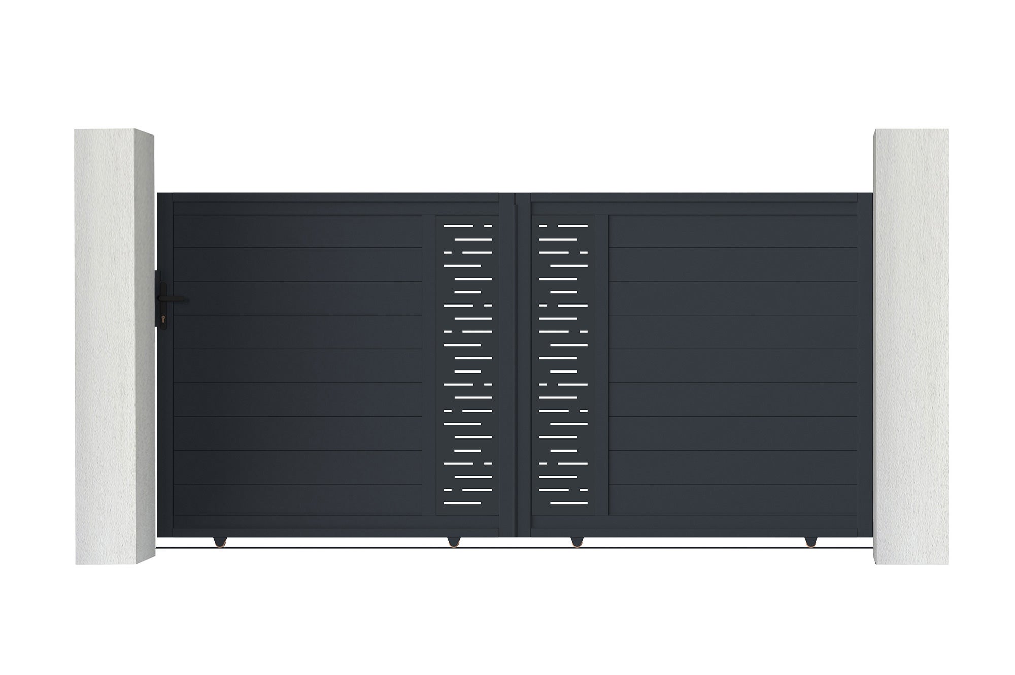 Brama przesuwna 3m ADULA wys. 160cm aluminium szare