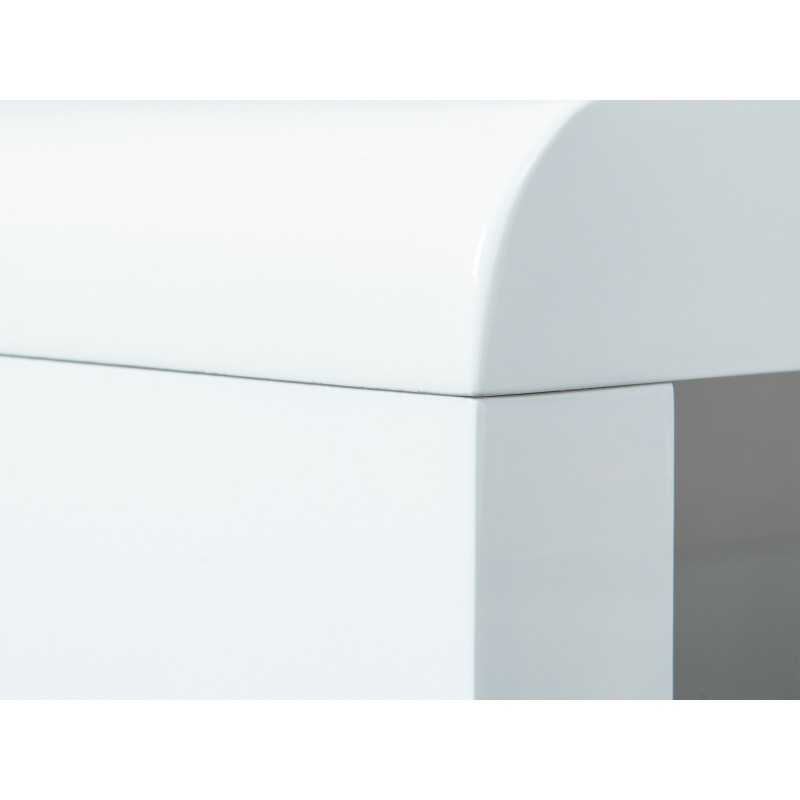 Table basse Inter Link en MDF laqué blanc brillant dim.130x70x46h - 3