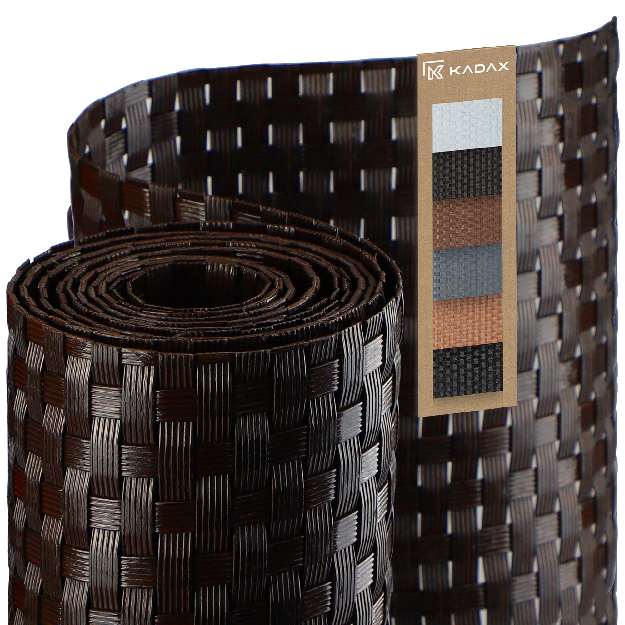 OSŁONA BALKONOWA TECHNORATTAN 1x1m BRĄZOWA CIEMNA MATA NA WYMIAR PREMIUM