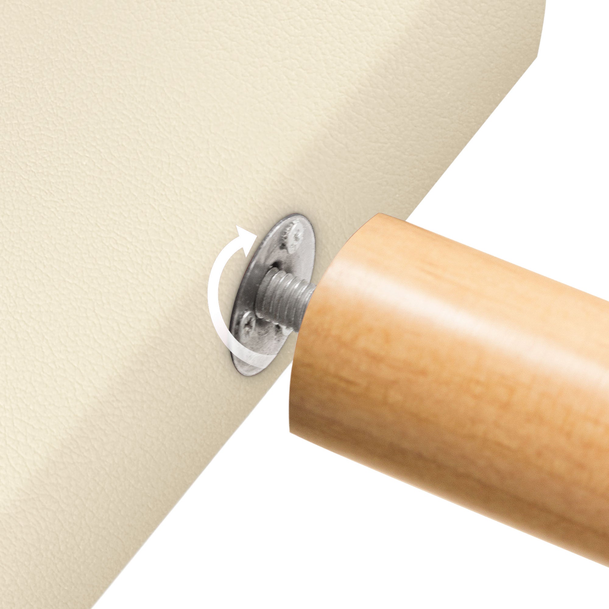 DHOME Cabecero de Polipiel Liso y con Patas cabeceros Cabezal tapizado Cama (Polipiel Vainilla, 135cm (Camas 120/135/140)) - 6