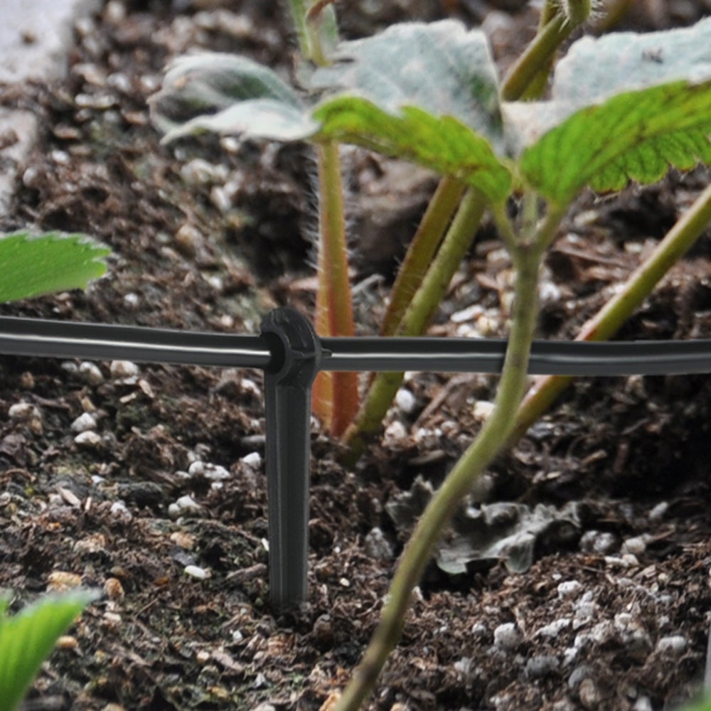 Confezione da 100 picchetti di supporto per stelo di irrigazione a goccia fissi per piattaforme di fiori da giardino - 4