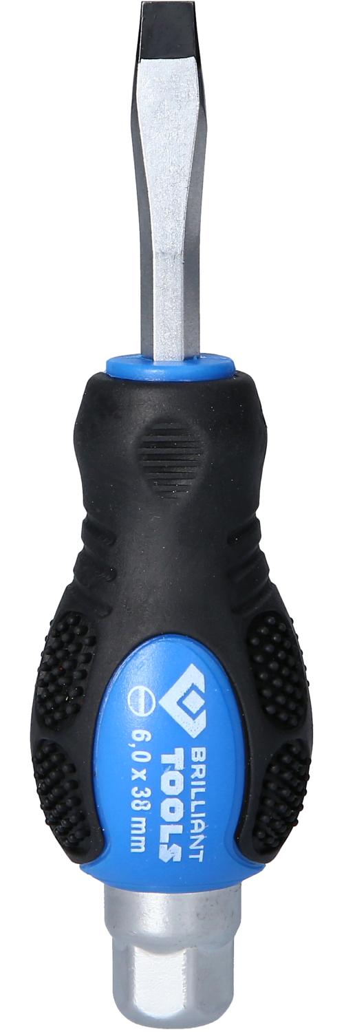 BRILLIANT TOOLS Wkrętak płaski z nasadką do pobijania 6,0 mm - BT034803