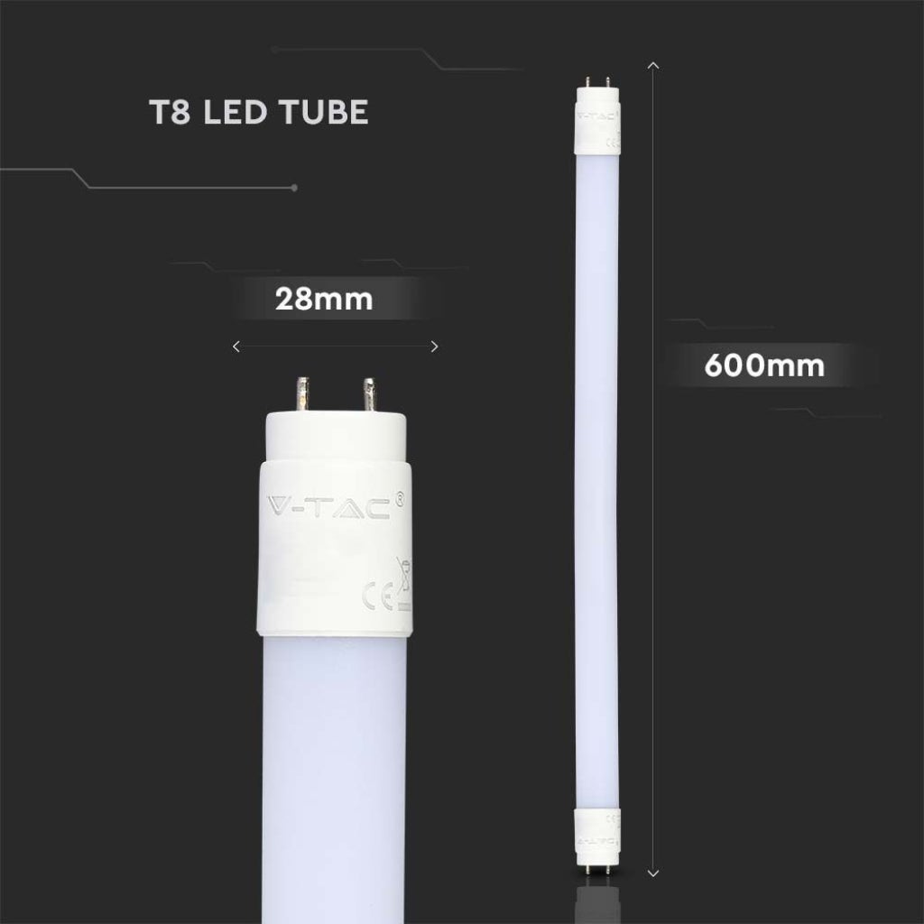 Tubo LED T8 9W G13 60cm in Nanoplastica non Rotabile 6500K - 3