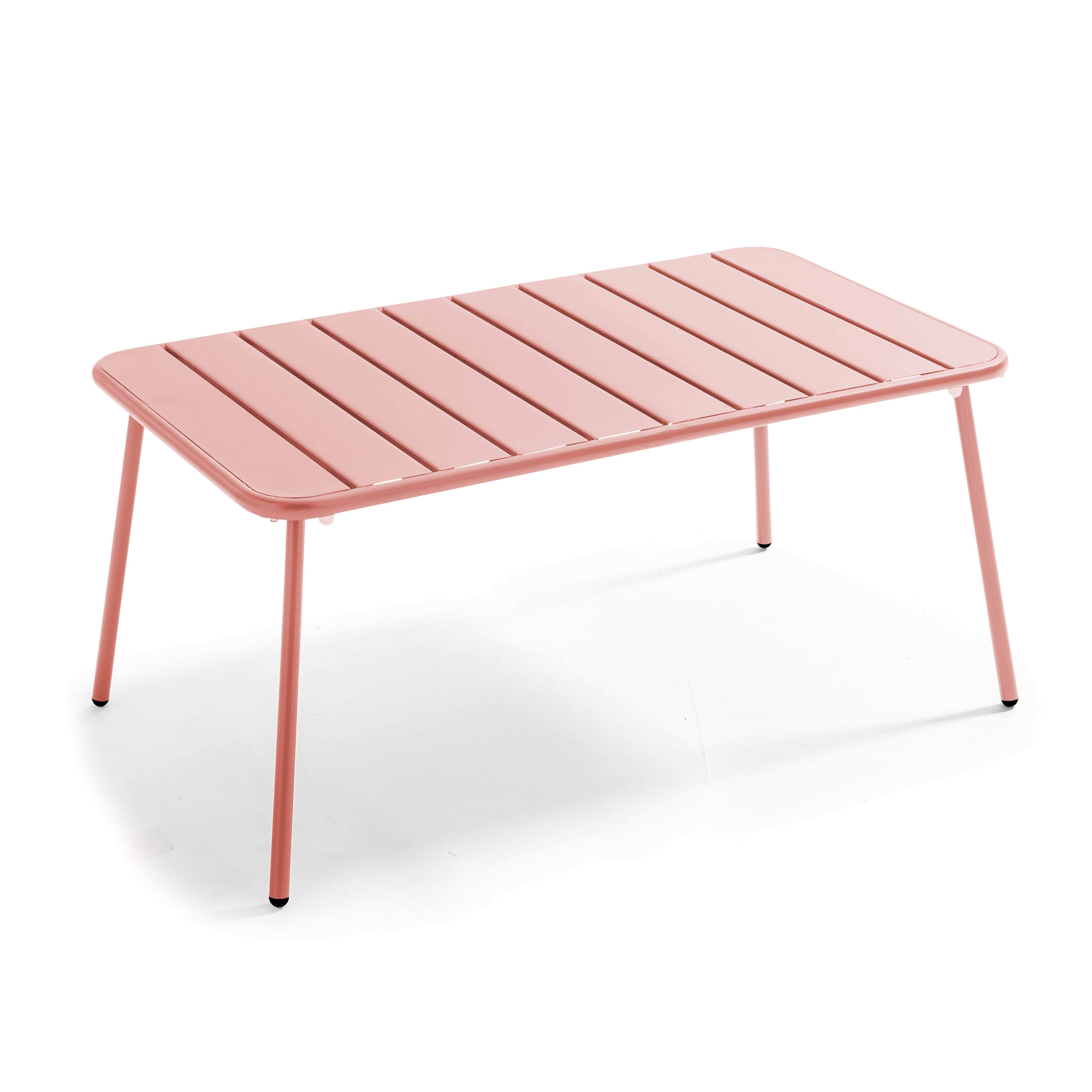 Table basse de jardin acier argile 90 x 50 cm , Palavas - Oviala - 2
