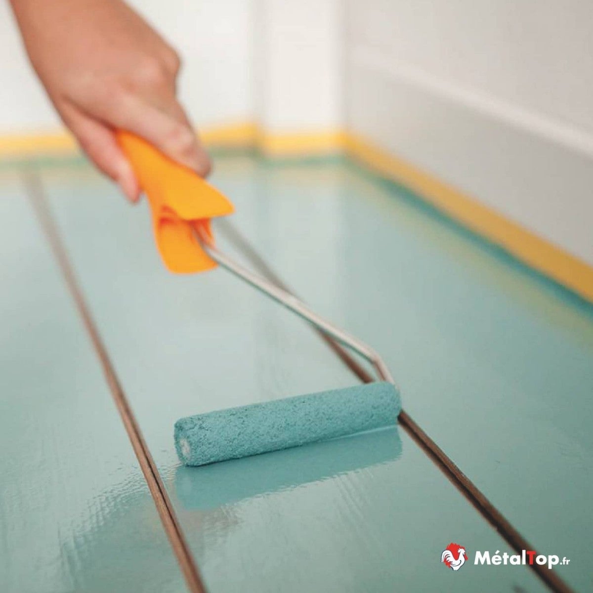 Peinture Sol Bois - Noir foncé - RAL 9005 - 5 L - Métaltop - 7