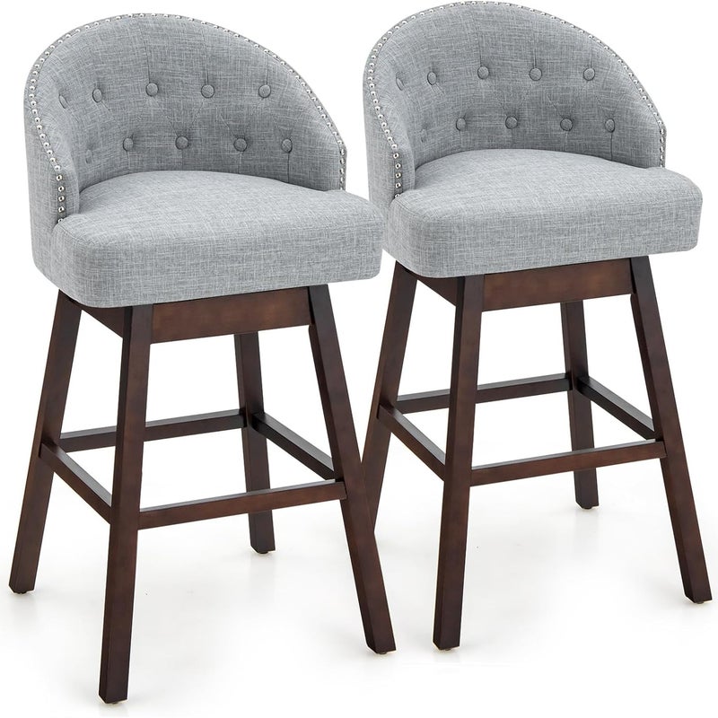 Stołek barowy, 2-częściowy zestaw, krzesło barowe, obracane o 360°, wysokość siedziska 78 cm, nowoczesne krzesło, idealne do baru, restauracji,