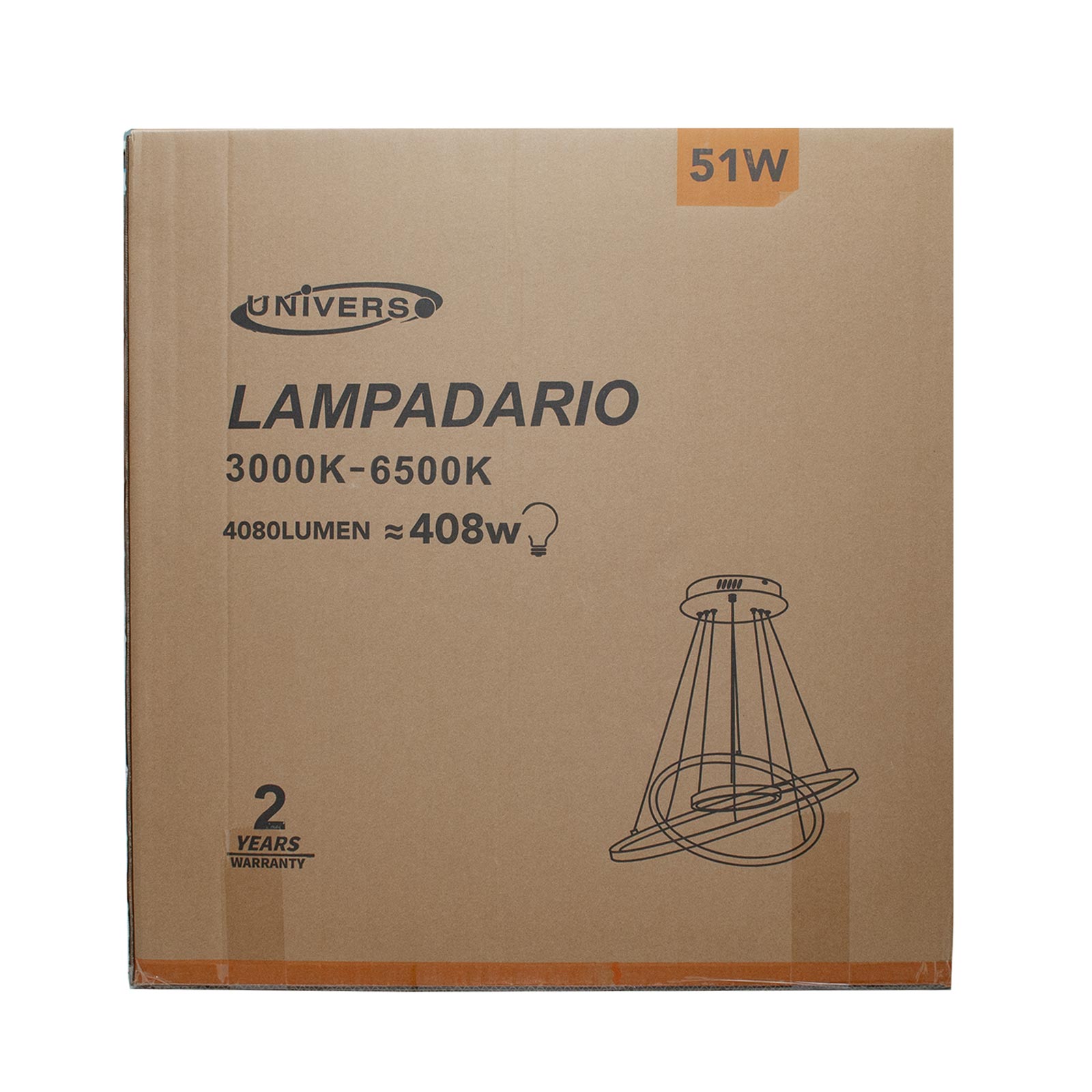 Lustre suspendu circulaire moderne LED 51W, lampe à suspension 3 étapes CCT, 3 anneaux, table, salon, chambre à coucher, salon, cuisine, 230V - 10