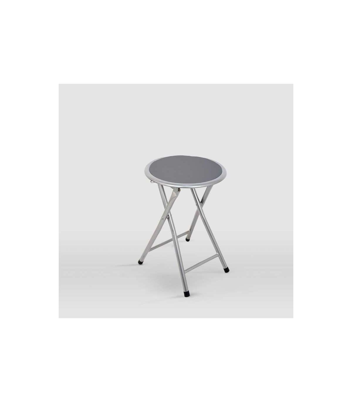 Pack de 10 taburetes palma en polipiel gris, 30 x 30 x 45 cm (largo x ancho x alto)