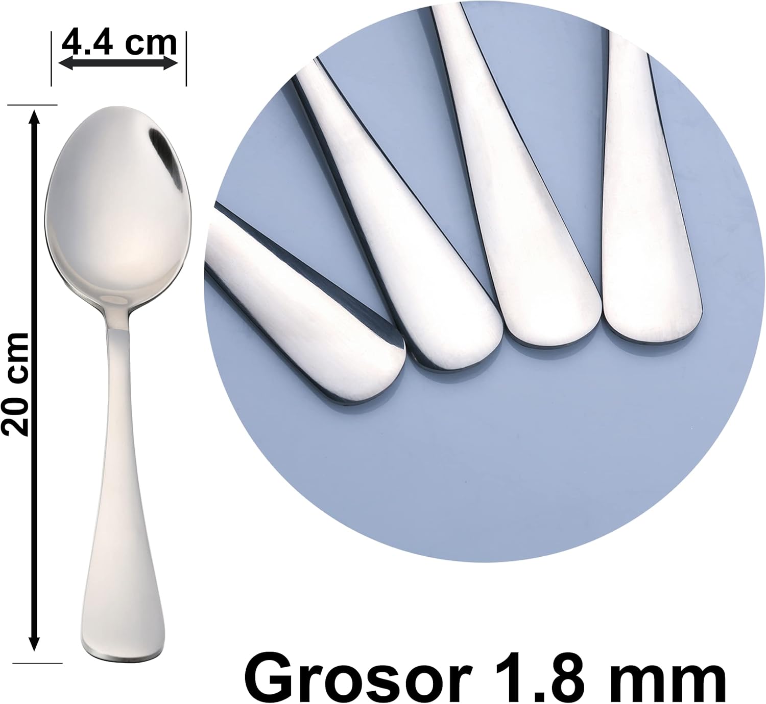 6 Cucchiaini In Acciaio Inossidabile Per Caffè E Gelato – Manico Lungo, Lucidi, Adatti A Ristoranti E Casa