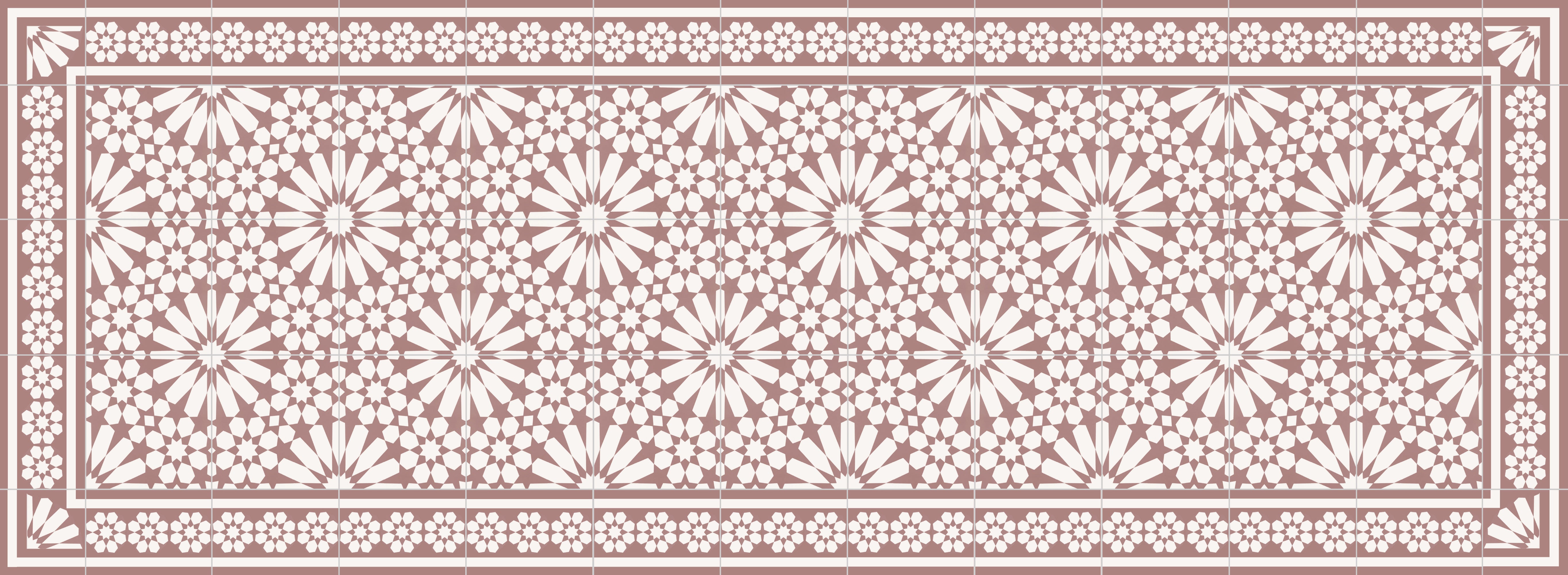 Samara dywan winylowy terakota 66x180 cm - antypoślizgowy dywan PVC do kuchni lub salonu, zmywalny, wodoodporny styl