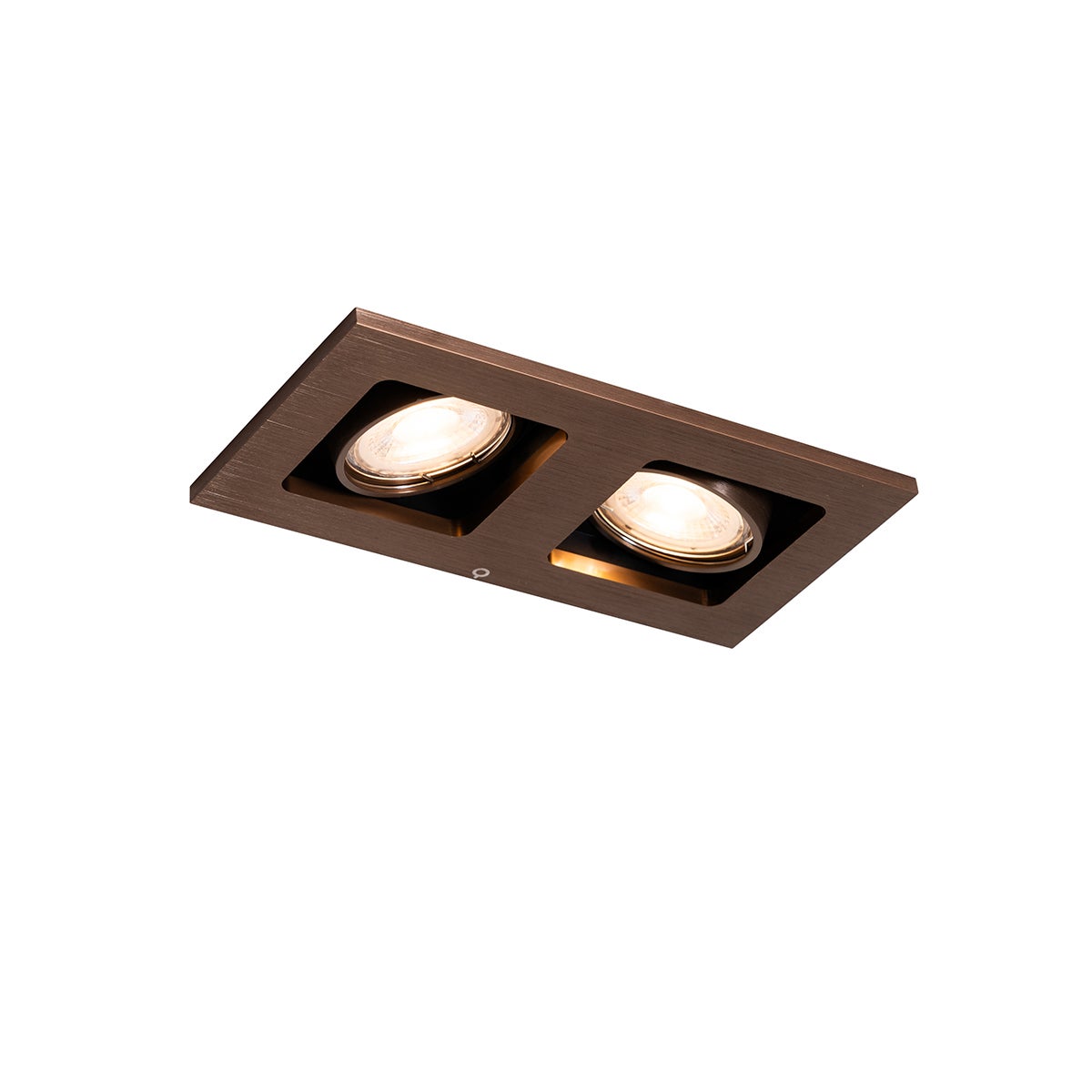 Set di 6 faretti da incasso rettangolari bronzo scuro a 2 luci regolabili - Qure - 2